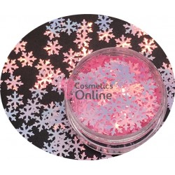 Fulgi de nea, paiete pentru decor unghii Cod FM011 Sweet Pink Cameleon